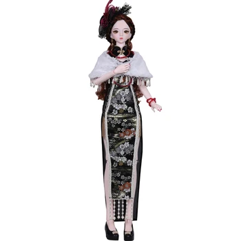 1/3 BJD Sen Rozprávková bábika 62 cm mechanické spoločného orgánu, hnedé rovné vlasy Úradný make-up cool oblečenie, obuv SD anime hračky Darček