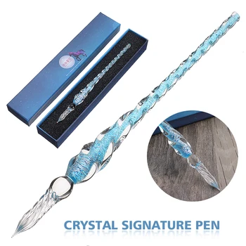 1pc Nové Ručne vyrábané Sklo Dip Pero Elegantný Crystal Kaligrafický Podpis Pero Môže Byť Použitý V Čl Maľovanie Graffiti