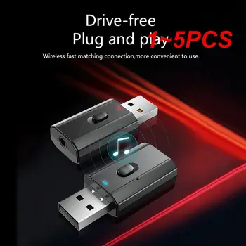 1~5 KS Adaptér USB Bezdrôtový Vysielač, Prijímač Hudby a Audio Pre PC TV Auto Hands-free 3.5 mm AUX Adaptér