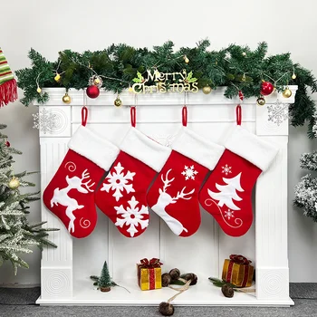 2023 Vianočné Ponožky Elk Vianočný Stromček snehové Vločky, Vianočné Ozdoby, Vianočné Prívesok Party Dekorácie VIANOČNÉ Ponožky Darčeková Taška