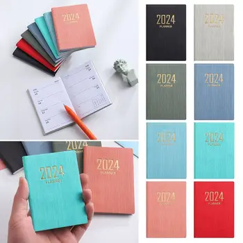 2024 A7 Mini Prenosné Program Kniha Diár Týždenný Plánovač Notebooky Do Zoznamu Anglický Poznámkový Blok S Kalendárom Školy Kancelárske Potreby