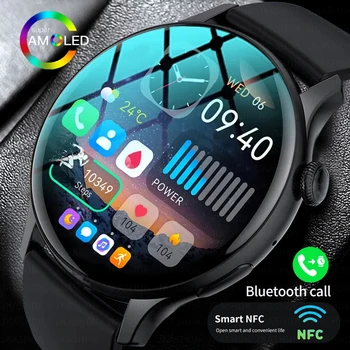 2024 Nové Inteligentné Hodinky Ženy Muži Bluetooth Hovor Vždy Zobrazovať Čas Srdcovej frekvencie Športové Zdravie Hodinky Vodotesné Hudby NFC Smartwatch