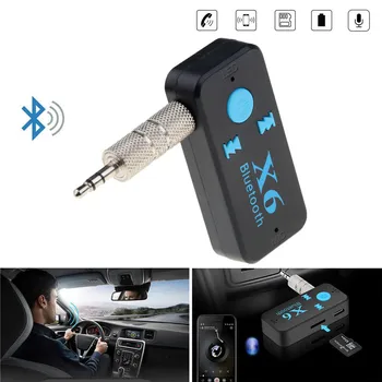 3,5 mm Aux Jack Bluetooth 4.1 Prijímač Handsfree Bluetooth Súprava do Auta TF pre Audio Car MP3 Hudby na Auto Reproduktory Slúchadlá Adaptér