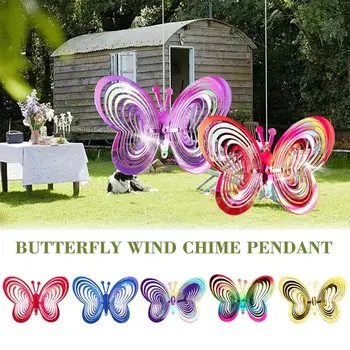 3D Butterfly Vták Repeller Spinner zvonkohry Visí Dekor Scarer Ornament, Záhradné Dekorácie, Závesné Vonkajšie Reflexné P P4O7