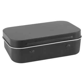 95x60x21mm Black Tin Box Black Metal Box S Matným Candy Box Malý Box