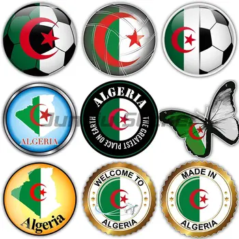 Alžírska Národná Vlajka Kód Nálepky, Auto Moto Mapu Vlajka Čelné Sklo Nárazníka Vinyl Vonkajšej Stene Ladenie Prenosný Kufor Odtlačkový Alžírsko Vlajka