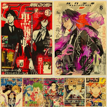 Anime Plagáty Útok na Titan/Death Note/Démon Vrah/Jujutsu Kaisen Manga Estetické Plagát Kovová Doska Dekor Tin Prihlásiť Plagáty