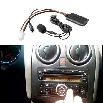 Auto Bluetooth 5.0 Aux Vstup Audio Kábel Mikrofón Handsfree Adapter 8Pin konektorom Na Nissan Sylphy Tiida Qashqai Geniss