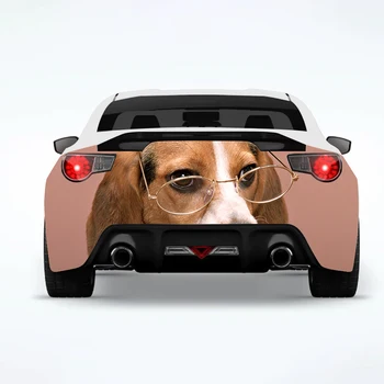Beagle Zvierat Psa Auto Zadné Zábal Auto Nálepky, Auto Odtlačkový Tvorivé Nálepky Karosérie Vzhľad Úpravy Dekoračných Nálepiek