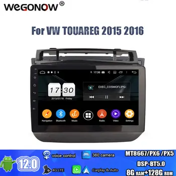 Carplay HD Android 12.0 8 Jadro 8GB 128 GB ROM Pre VW TOUAREG 2010 - 2016 Auto DVD Prehrávač, Wifi, RDS RÁDIO mapy GPS TV DVR kamera OBD2