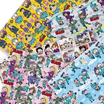 Cartoon nintama rantarou šitie patchwork prešívanie baby šaty domov súvahy 140 cm tlačené textílie šitie deti textílie