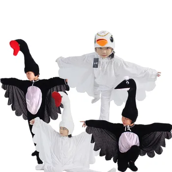 Deti Halloween Cosplay Kostým Biela Čierna Labuť Biela Hus Cosplay Kostým detský Fáze Výkonu Kostýmy