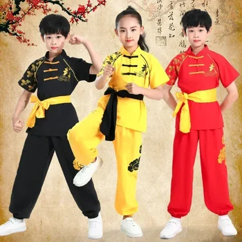 Deti Tradičné Čínske Wushu Kung Fu Oblečenie Set Sa Deti Fáze Výkonu Bojových Umení Jednotné Tai Chi Kostým Jednotné