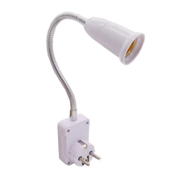 E27 Nastaviteľné Rotujúce Flexibilné Rozšírenie Lampa Base Adaptér Converter LED Žiarovka Predlžovania Držiteľ Zásuvky Plug EÚ