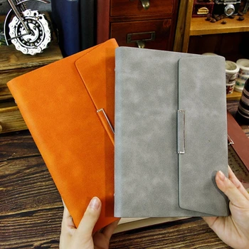 Elegantné Cestovné Magnetickou Sponou Notebook Vyryté Kožené Dropship