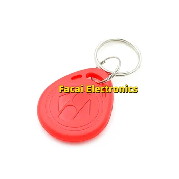 EM4100 ID kartu aplikácie keychain access control RFID blízkosti karty červené a modré s 125K čítanie RFID modul
