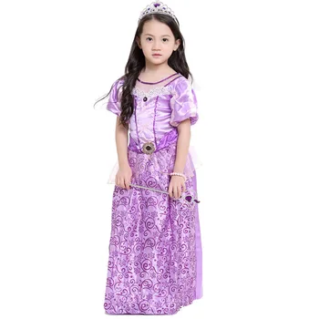 Fancy Deti, Baby, Dievčatá Šaty Purple Rozprávky Prvý Princezná Šaty, Kostýmy, Šaty Cosplay