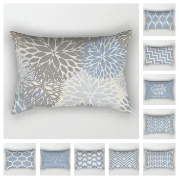 Geometrické modrá obliečka na vankúš obývacia izba gauč vankúš farbou domáce dekorácie