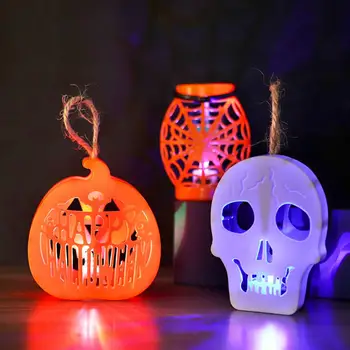 Halloween Svetlo LED Svetlo Duté Prenosné Tekvica Lebky pavučina Tvar Svetlo Halloween Party Strašidelný Dom Dekorácie Dodávky