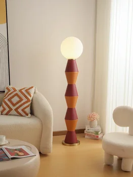 Jednoduché Kožené Poschodí Lampa Nordic Obývacia Izba, Spálňa Vertikálne stolná Lampa vedľa Pohovky Ochrana Očí Atmosféru Svetla