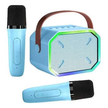 Karaoke Stroj Pre Deti & Dospelých, Prenosný Bluetooth Reproduktor S 2 Bezdrôtové Mikrofóny Pre TV, Domáce Stranu Narodeniny
