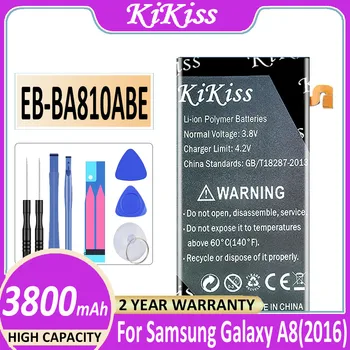 KiKiss EB-BA810ABE EBBA810ABE Pre Samsung Batéria 3800mAh Pre Samsung Galaxy A8 8 2016 SM-A810F A810F A810 Batérie