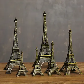 Kovové šperky 8-18 cm, Paríž, Eiffelova Veža Oriental pearl model výzdoba domov obývacia izba TV, skriňa stôl dekorácie