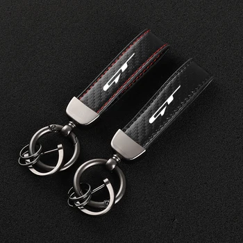 Kožené Uhlíkových Vlákien Auto Krúžky Keychain Zliatiny Zinku Keyrings Pre GT LINE Sportage Peugeot GT GTLine Príslušenstvo