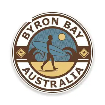 Kreatívne 13 cm X 13 cm pre Byron Bay v Austrálii Funny Auto Samolepky Nárazníka batožinového priestoru Kamiónu Grafika opaľovací Krém Odtlačkový Auto Príslušenstvo