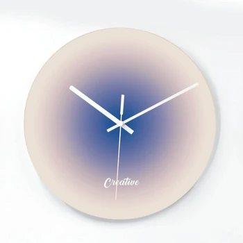 Kreatívne Gradient Sklenené Nástenné Hodiny Jednoduchý Moderný Design Originálne Estetické Nástenné Hodiny Digitálne Štýlový Horloge Murale Domova