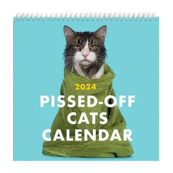 Kreatívne Naštvaný-Off Mačky Kalendár Tvorivé Prenosné Mesačný Kalendár Plánovanie Kalendár Pre Mačky Milenca Ploche Dekorácie úloh