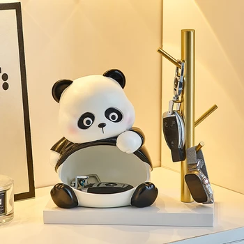 Kreatívne Panda Vstup Tlačidlo Skladovanie foyer ozdoby