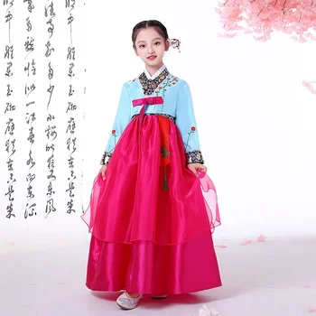 Kórejský Hanbok Tradičné Výkon Kostýmy pre Ženy Elegantné Hanbok Palác Kórea Svadobné Oriantal Tanečné Kostýmy