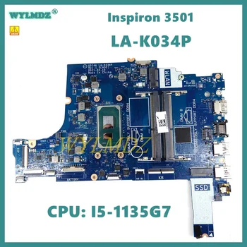 LA-K034P S CPU: i5-1135G7 Notebook základná Doska Pre Dell Inspiron 3501 Notebook Doske