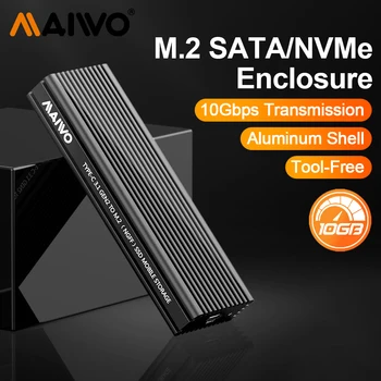 MAIWO SSD Prípade M. 2 NVMe SATA Skrinka Dual Protokol Prípade NVME PCIE NGFF SATA Externý Pevný Disk Box Podporu UASP pre Notebook