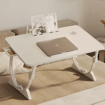Malá tabuľka na posteľ, skladacia výškovo nastaviteľný stôl, spálňa študent písací stôl, spálňa bay okno, notebook office