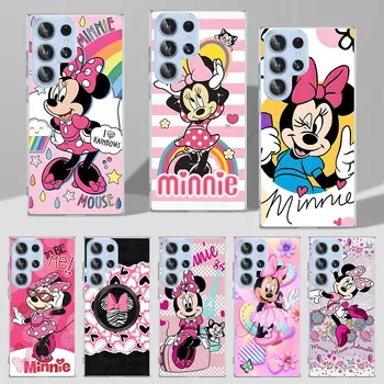 Mickey Minnie Mouse TPU Kryt pre Samsung Galaxy S22 S23 S20 Ultra S21 FE S9 S20e S7 S10 S8 Plus Jasné Soft Telefón Prípade