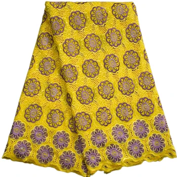 Najnovšie Nigérijský Bavlna Čipky Textílie s Kamene Pre Šitie Party Šaty 2023 Vysokej Kvality Afriky Suché Švajčiarskej Čipky Textílie F3389