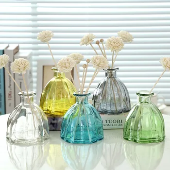 Nordic Mini Sklenené Vázy Parfum Fľašu Skladovanie Fliaš Home Decor Zapečatené Skleného Pohára Organizátor Skladovanie Aromaterapia Príslušenstvo