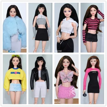Oblečenie set / limited edition módne šaty, tričko, kabát džínsy 1/6 Bábiky oblečenie vyhovovali oblečenie pre 30 cm Xinyi FR ST OB Bábika Barbie