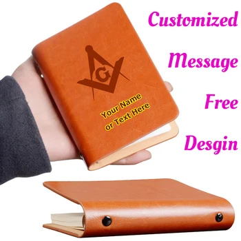 Osobné A7 Mini Pocket Loose-leaf Notebook Kožené Vestník Prenosné Business poznámkový blok Denník Slobodomurárstva Námestie a Kompas G