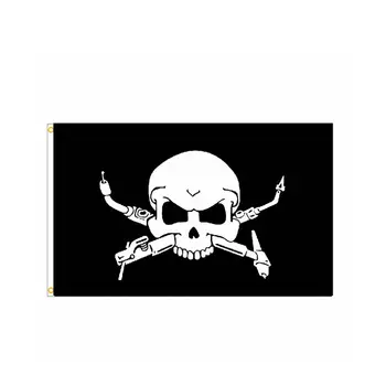 Pirate Skull Kosti Vlajka Header Banner Tému Party Vonkajší Dekor 90x150 Polyester