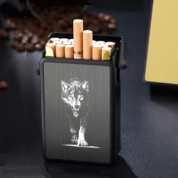 Podržte 20 Cigariet Prípade Individuality Vzor ABS Automatická Kryt Cigarety Prípade Anti Tlak Vodotesný Box