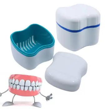 Protézy Zásobník Box Cestovné Držiak Protézy Vaňa Pohár Ortodontická Držiak Box Prípade Prenosné Zuby Kontajner Pre Uloženie Ústach Stráže