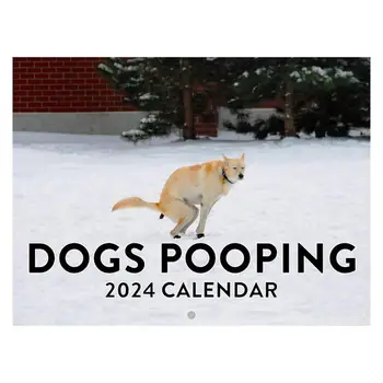 Psy Pooping Kalendár 2024 2024 Roztomilý Pooping Mesačné Šteniatka Umenie Nástenný Kalendár Farebné 12 Mesačný Nástenný Kalendár Zábavné Psa