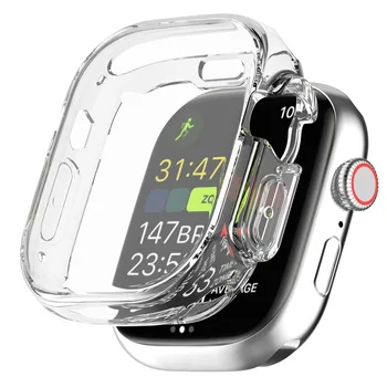 Sklo+puzdro Pre Apple Hodinky Ultra 49 mm, Popruh Smartwatch PC Nárazník+Screen Protector Kapela Tvrdeného Kryt iwatch series Príslušenstvo