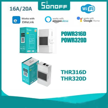 SONOFF POW/TH Elite Power Meter Prepínač 16A /20A Wifi Ochrana proti Preťaženiu LCD Displej Napájanie Snímač Pracuje S Alexa Domovská stránka Google