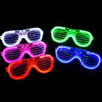 Svietiace Okuliare LED Gafas Svetelný Bril Neon Vianočné Svetielka slnečné Okuliare Blikajúce Svetlo Skla na Strane Dodávky Prop Kostýmy