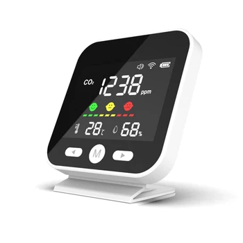 Tuya Wifi Kvality Ovzdušia Monitor CO2 Oxid Uhličitý Meter Teplota Vlhkosť Meranie Detektor NDIR Infračervené Tester