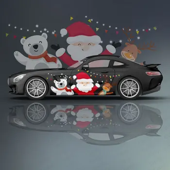 Vianočné santa darček Auto Odtlačkový Ochranné Fólie Vinylové Itacar Racing Strane Grafiky Zábal Príslušenstvo Spray Paint Auto Samolepky